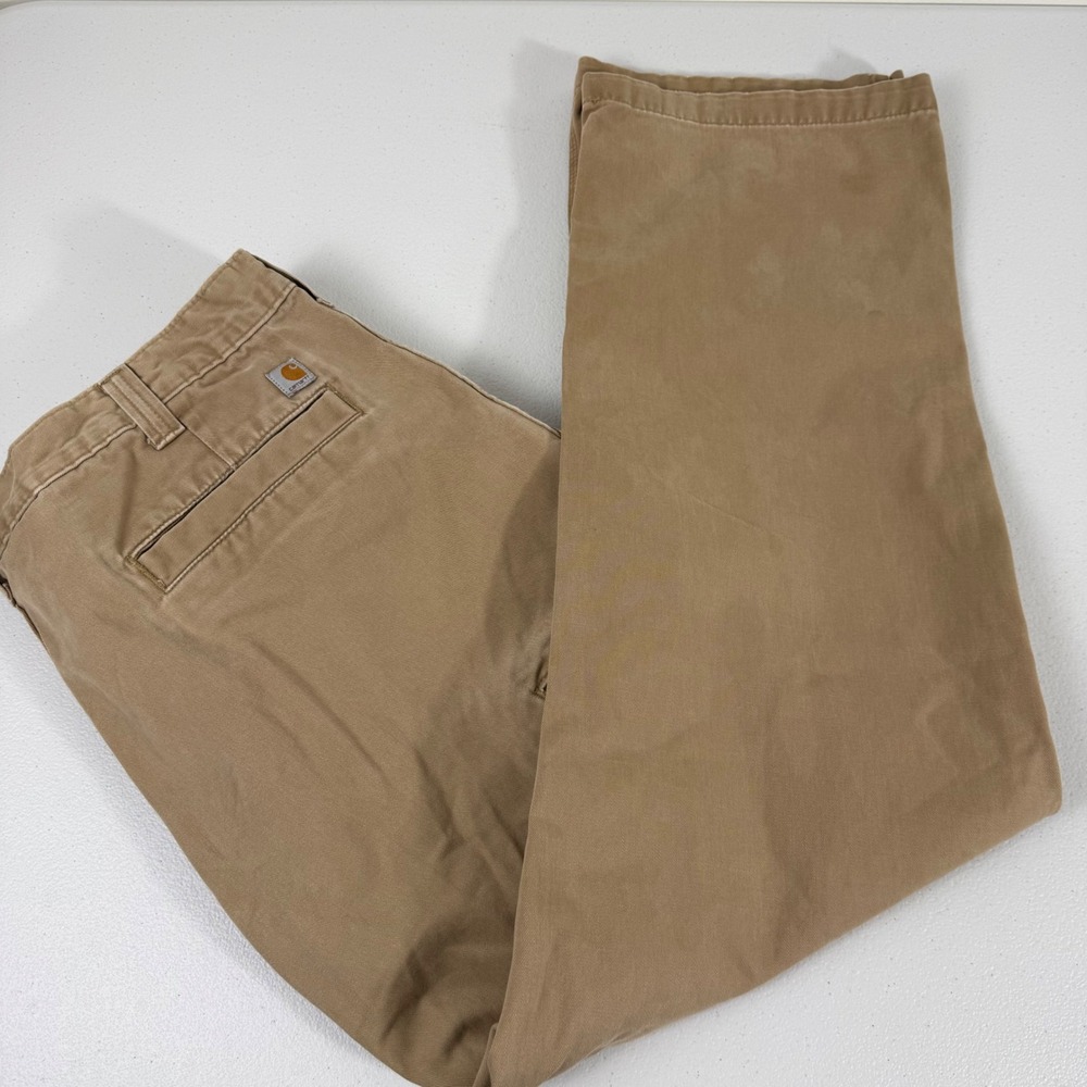 Carhartt Mens Relaxed Fit Canvas Work Pants Tan Khaki 100095-253 40x30